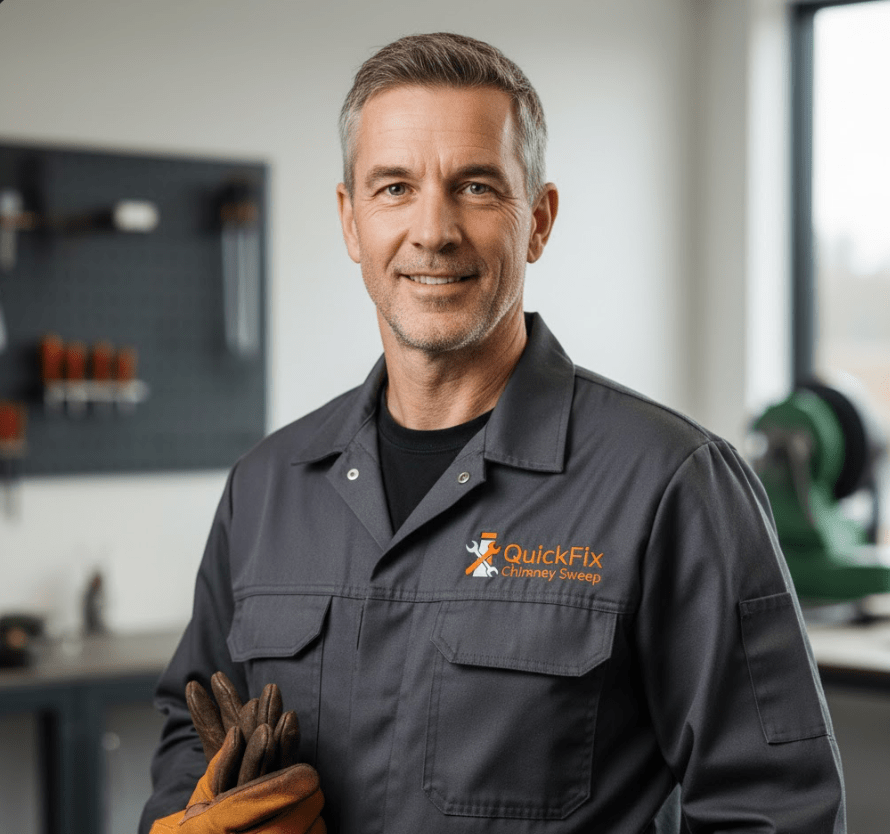 Tristan Doyle, owner of QuickFix Chimney Sweep, professional chimney sweep technician in Dallas